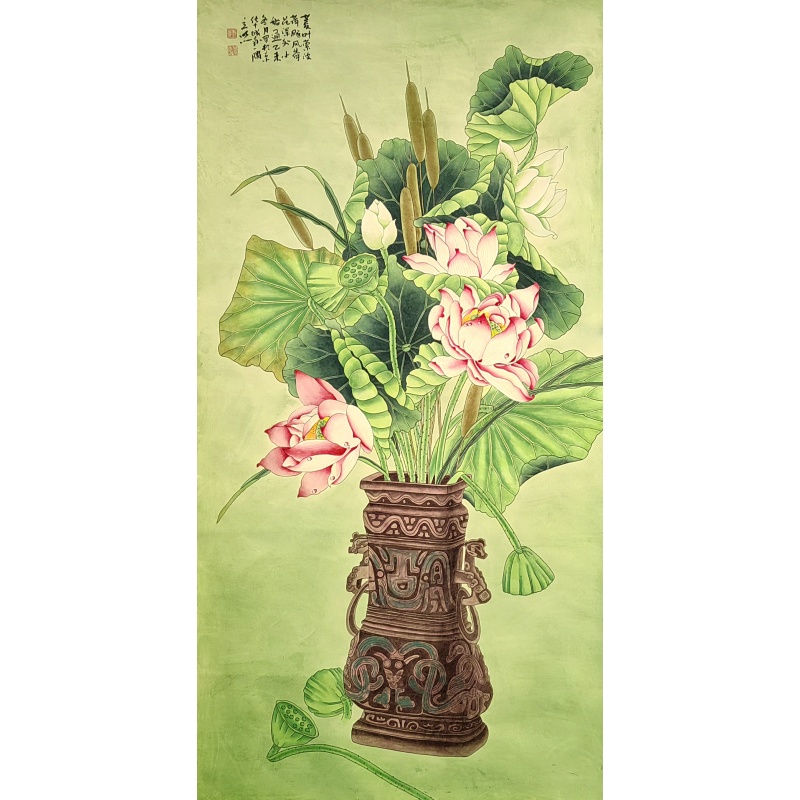 粉荷花7815  师立照（款）