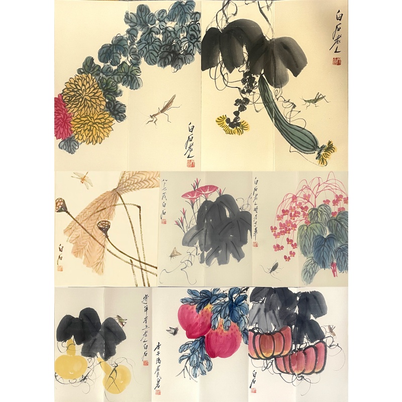 花卉草虫册页 齐白石（款）8126