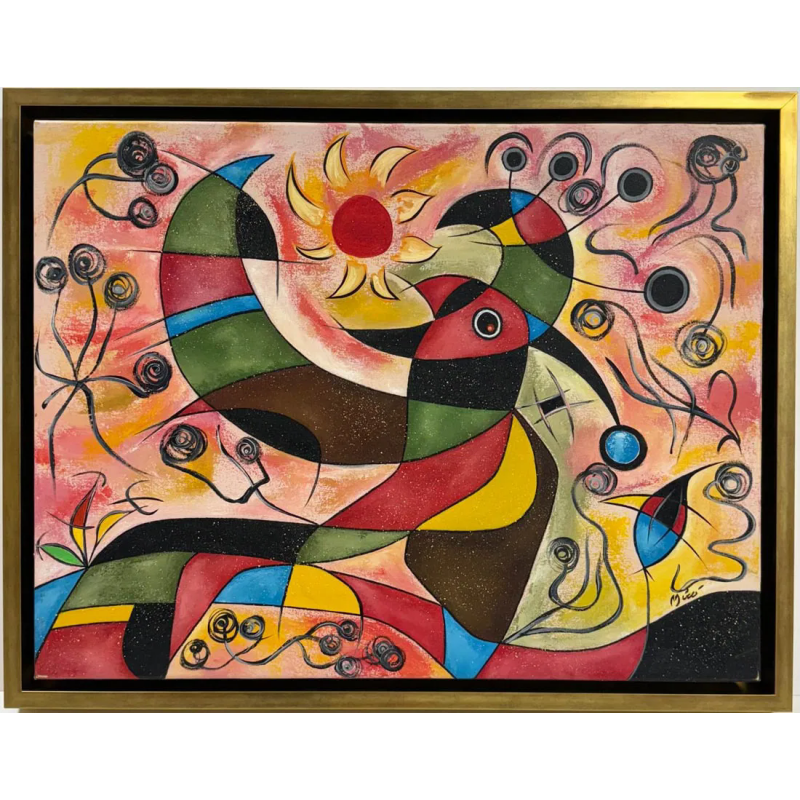 胡安·米罗 西班牙 1893 - 1983 帆布油画，现代主义和超现实主义时代风格  WD31005