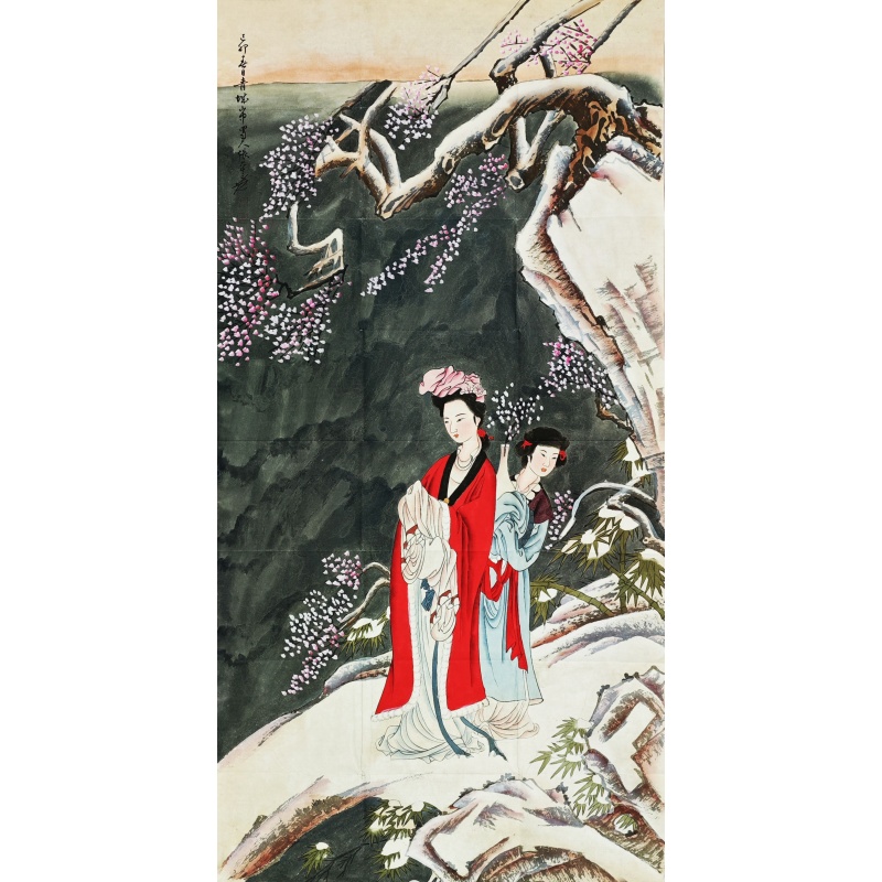 仕女图 张大千（款）6255