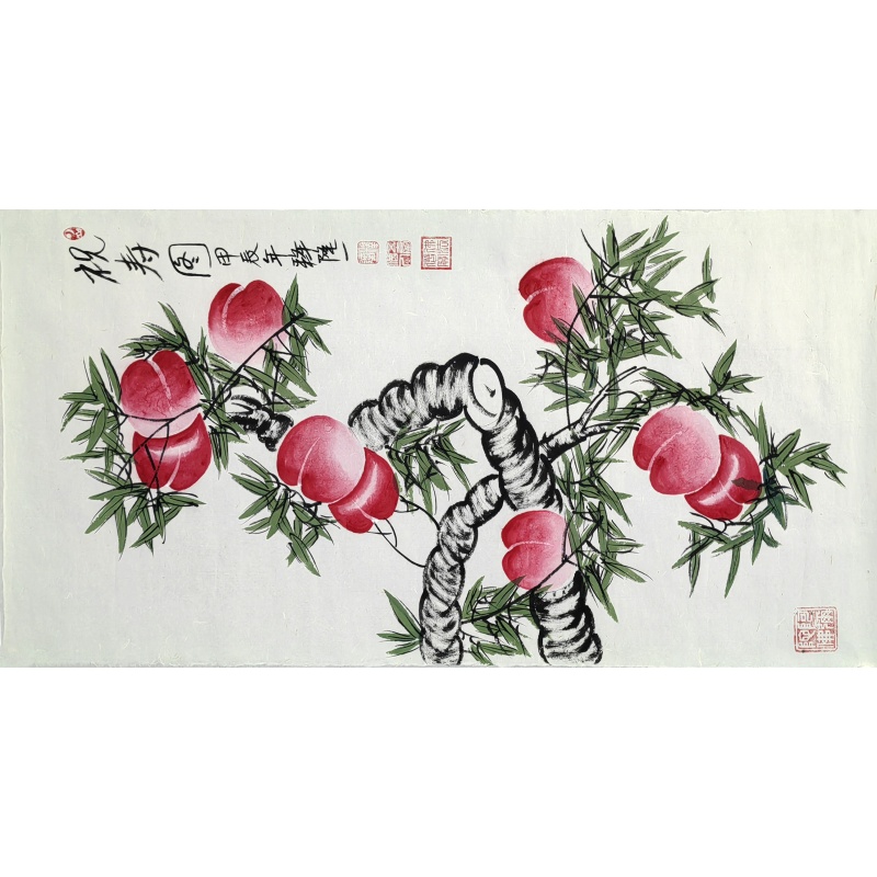 祝寿图 释隆一（款） 7239