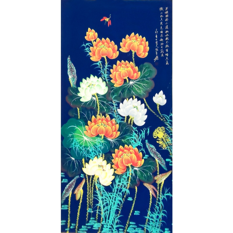 荷花  张大千（款）8267