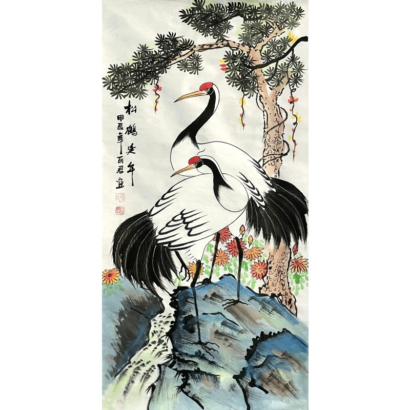 松鹤延年   韩丽君（款）   7887
