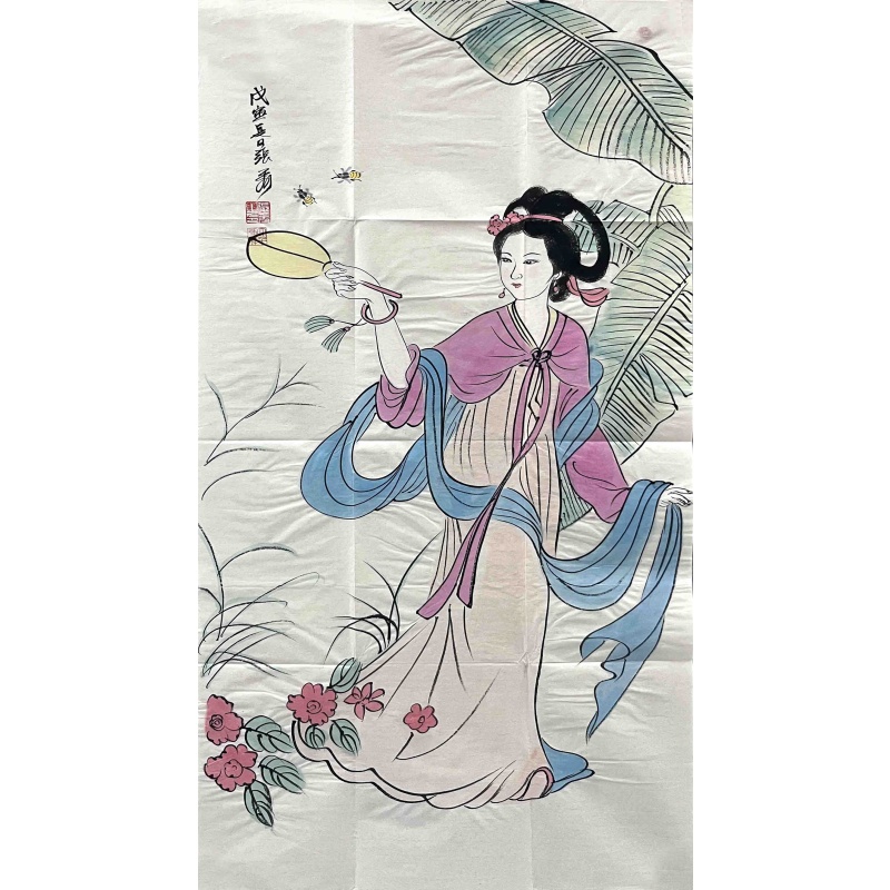 美女图 张大千（款）8478