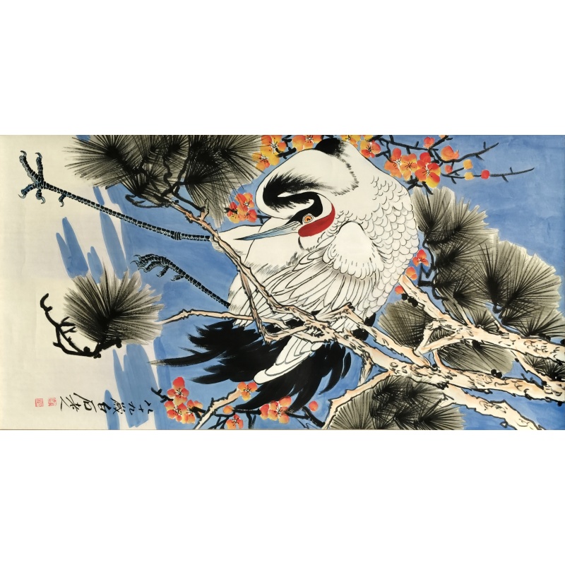 松鹤图 齐白石（款）5961