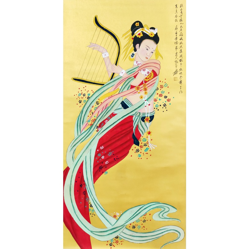 飞天神女8448张大千（款）