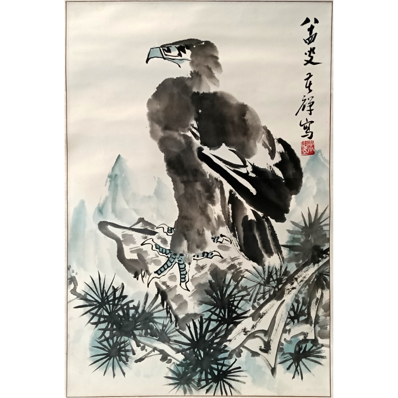 鹰 李苦禅（款）8145