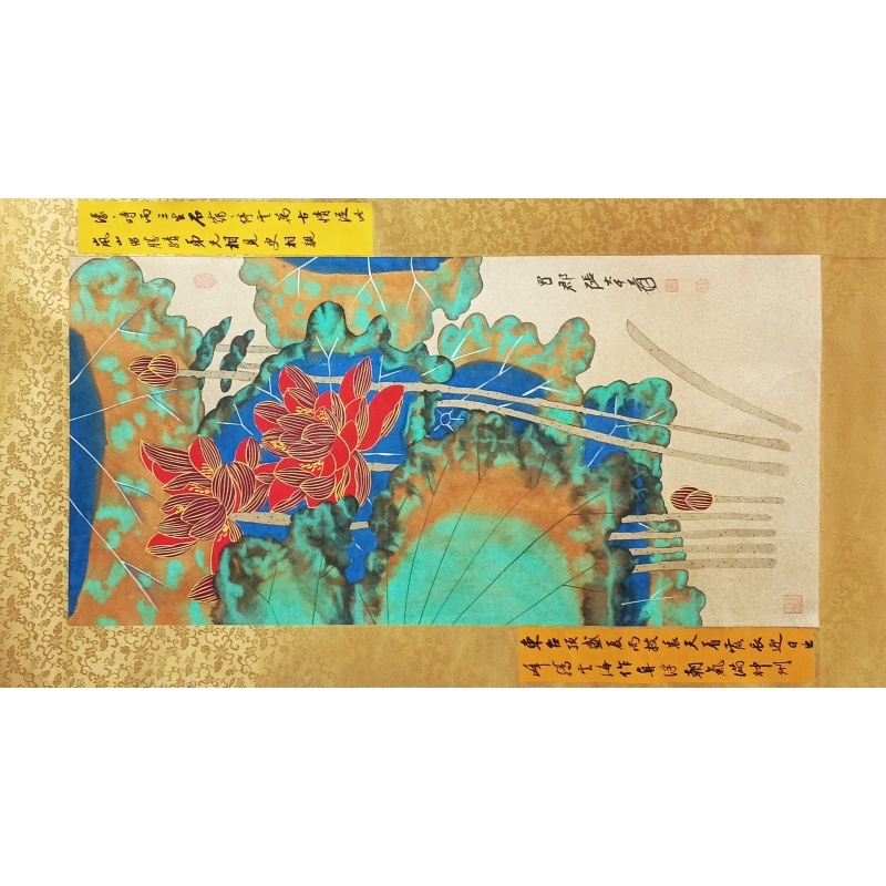 泼彩荷花 张大千（款） 51750