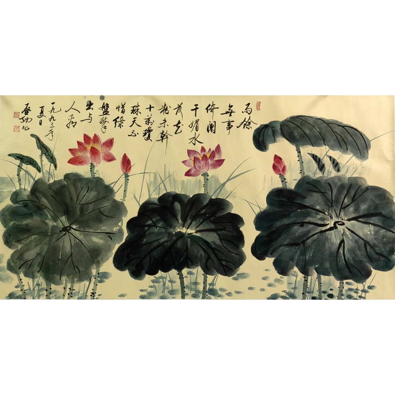 荷花 启功（款） 51105
