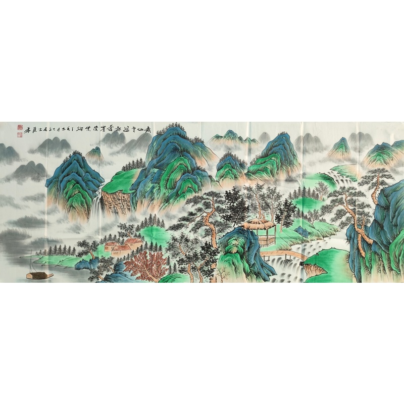 青山有逸趣苍崖凌紫烟5908张大千（款）