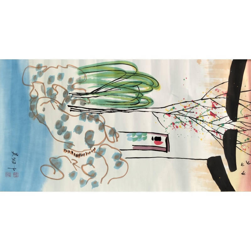 风景画 吴冠中（款）8484 