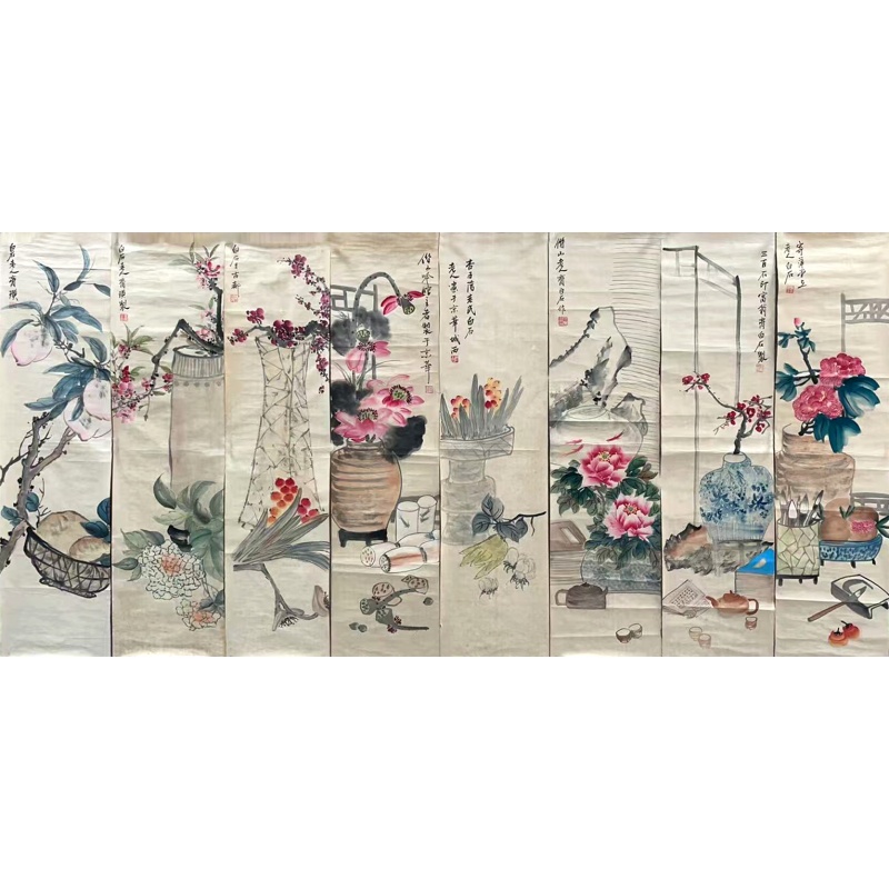 寿桃八条屏   齐白石（款）   50948