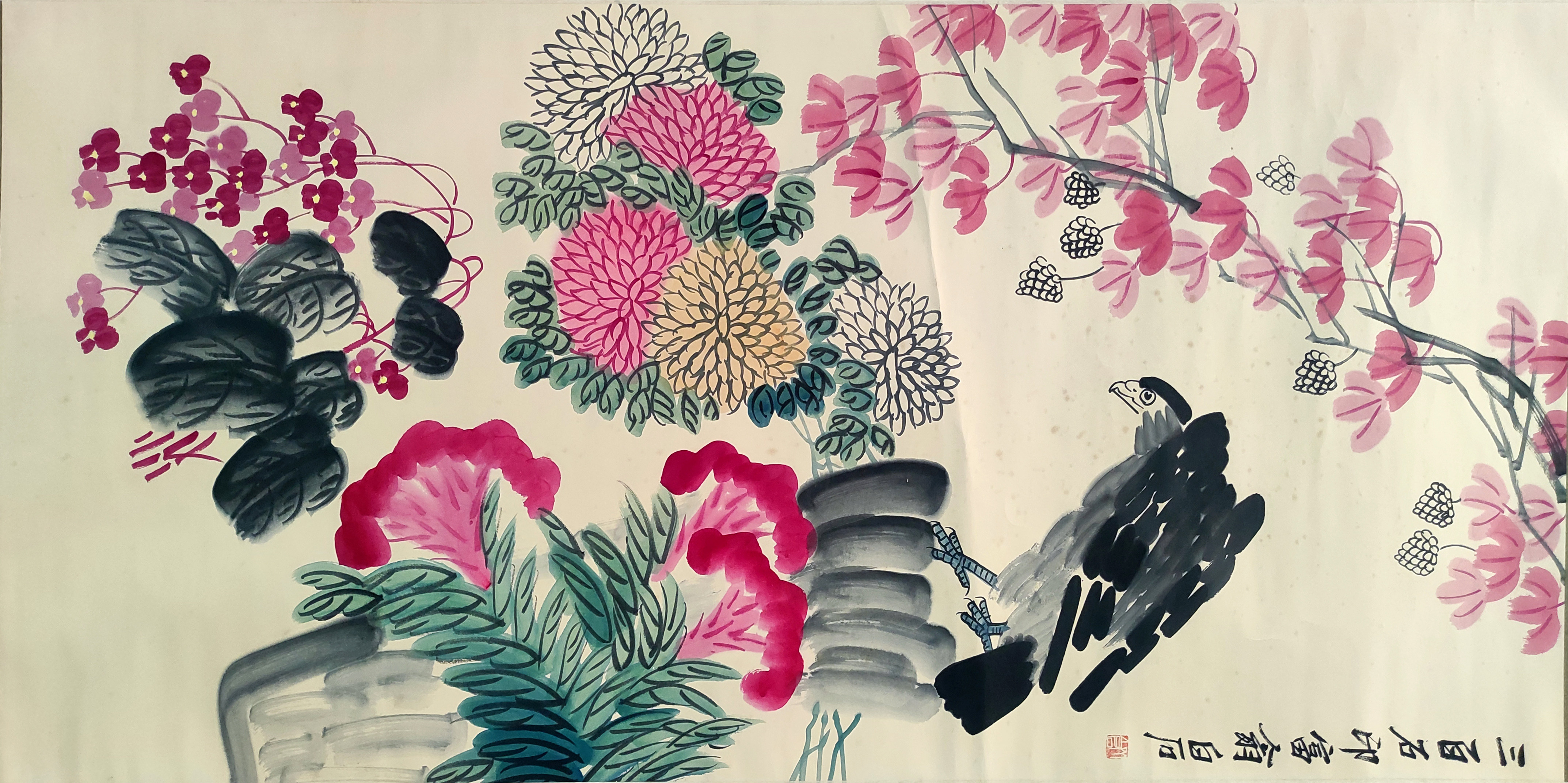 花鸟鹰齐白石（款）5510