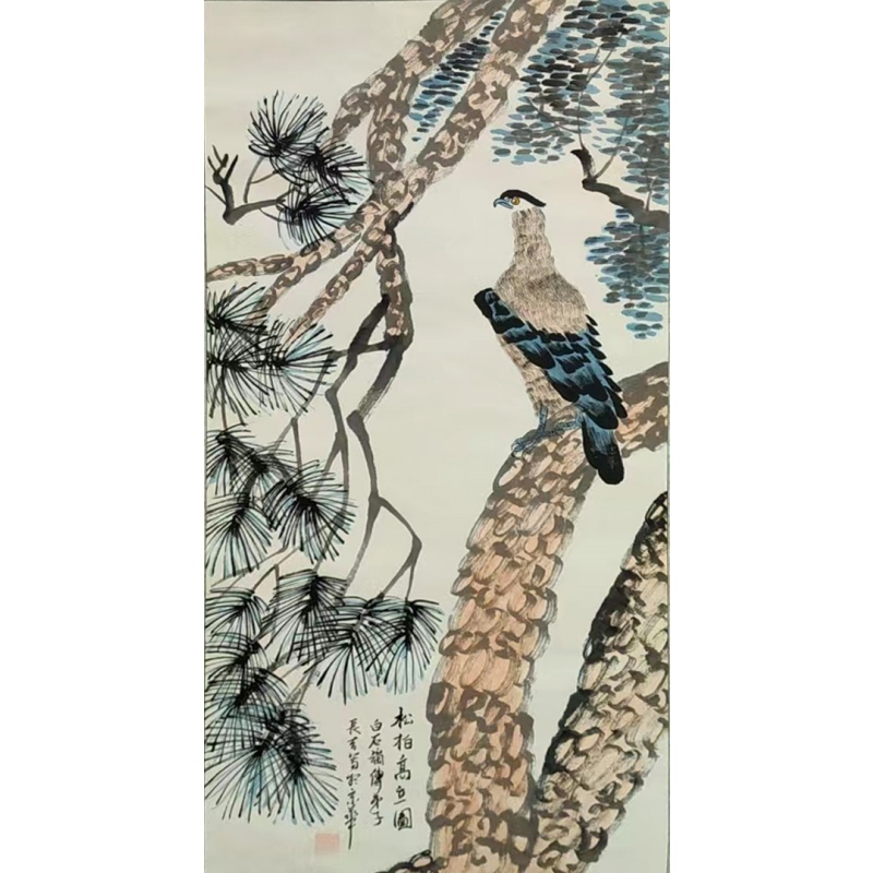 松柏高立图   詹长吉（款）   51331