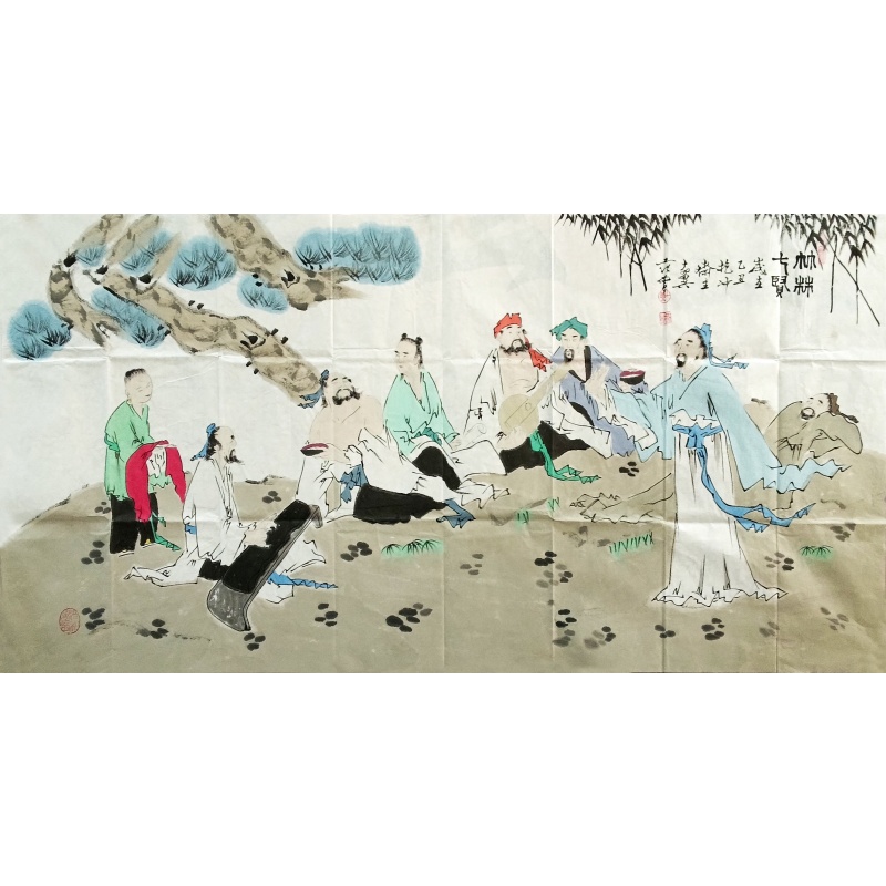 竹林七贤 范曾（款）7600