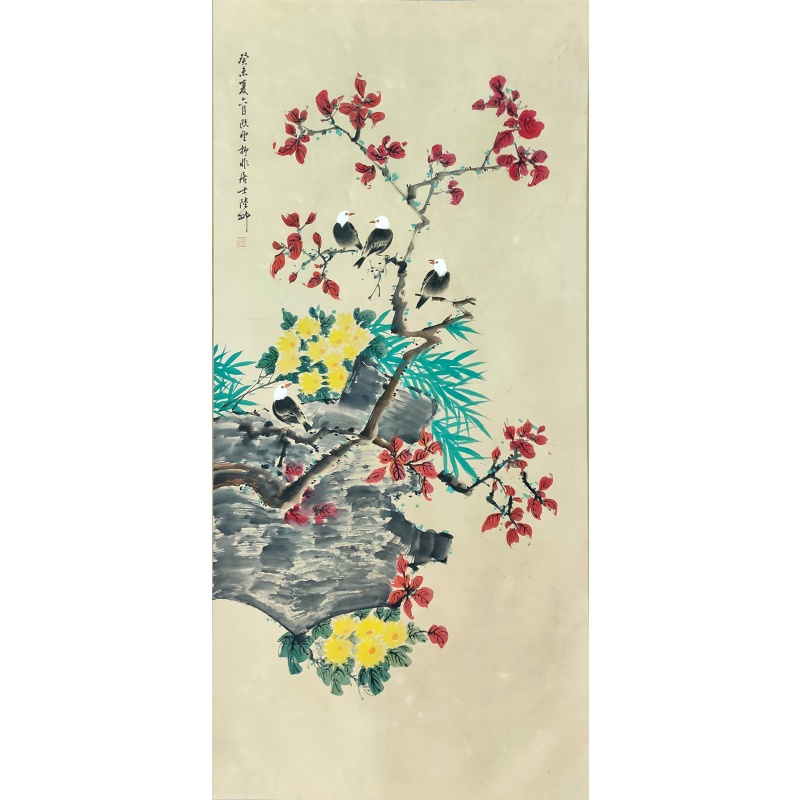 花鸟画 陆抑非（款） 6079