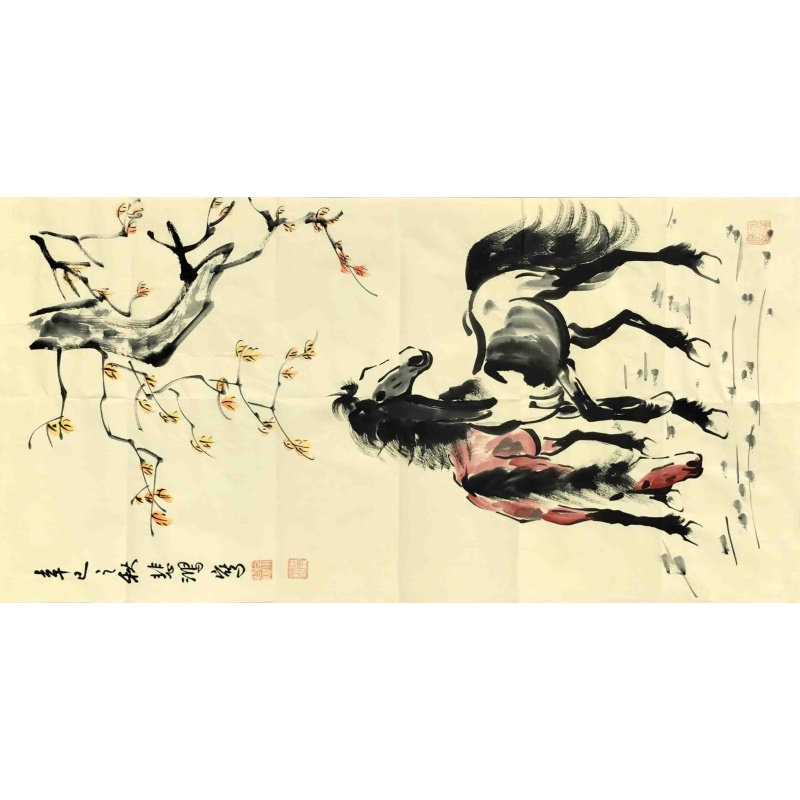双马图 徐悲鸿（款）8344