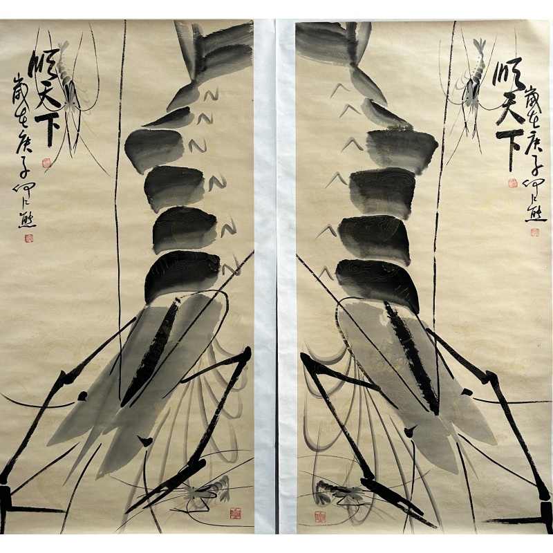 顺天下水墨虾 何江熊（款）51534