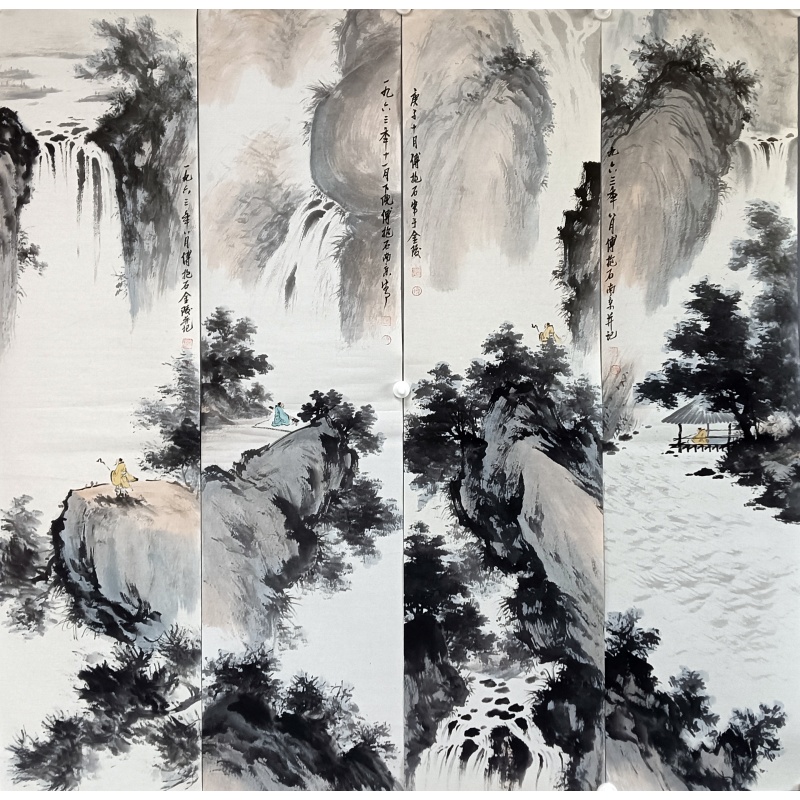 山水四条屏 傅抱石（款）51879