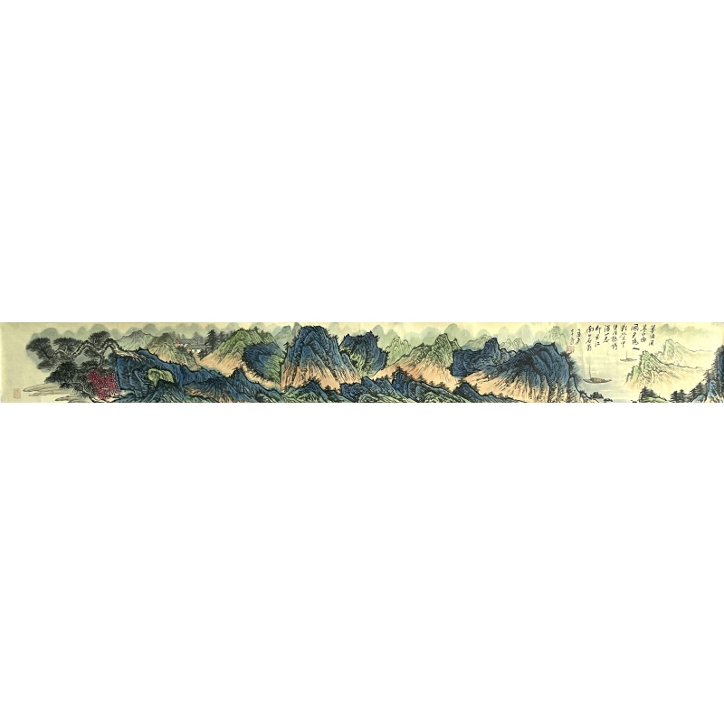 青山绿水 张大千（款） 8658