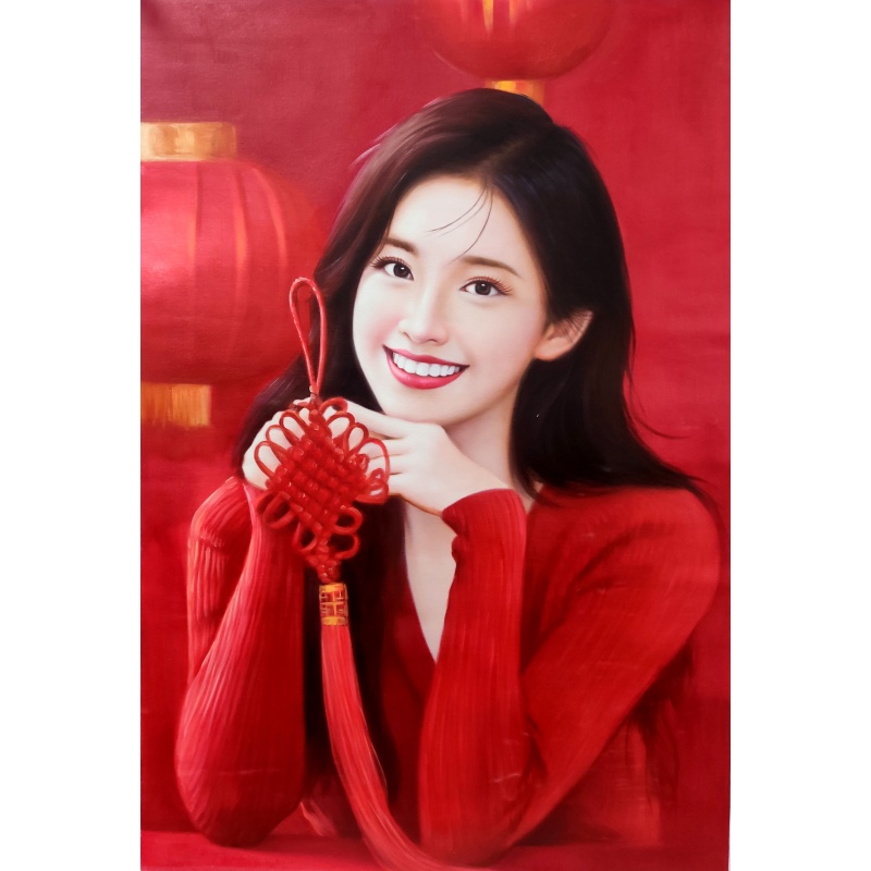 中国节油画美女   林彦新（款）   7262