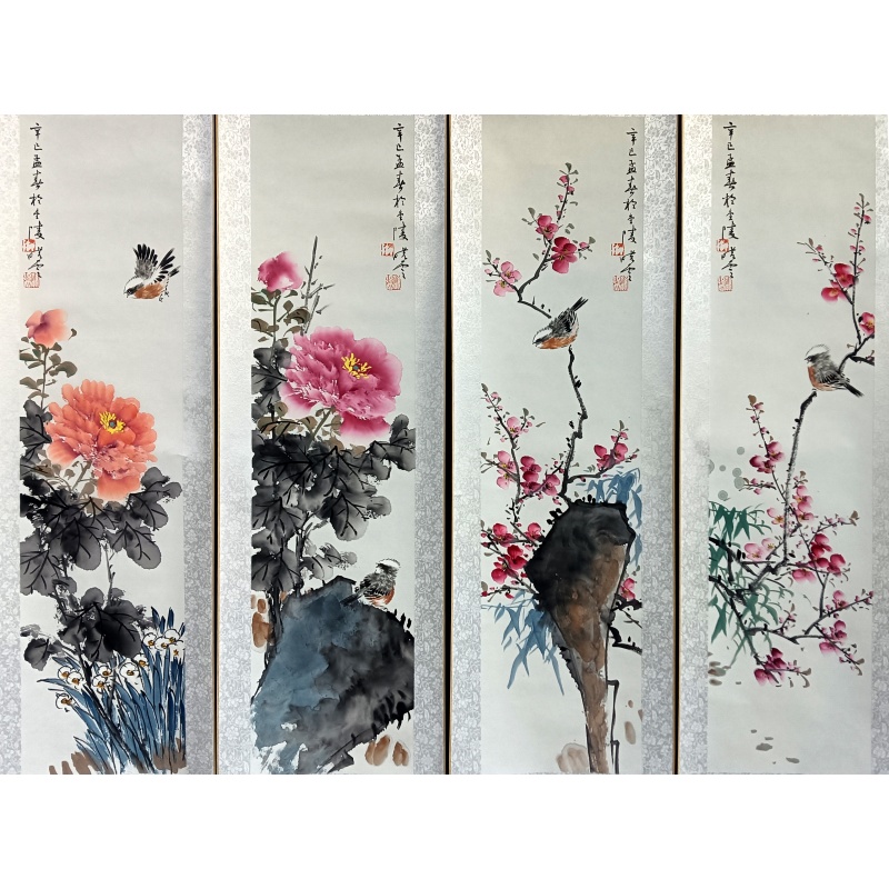 花鸟四条屏 孙晓云（款）50589