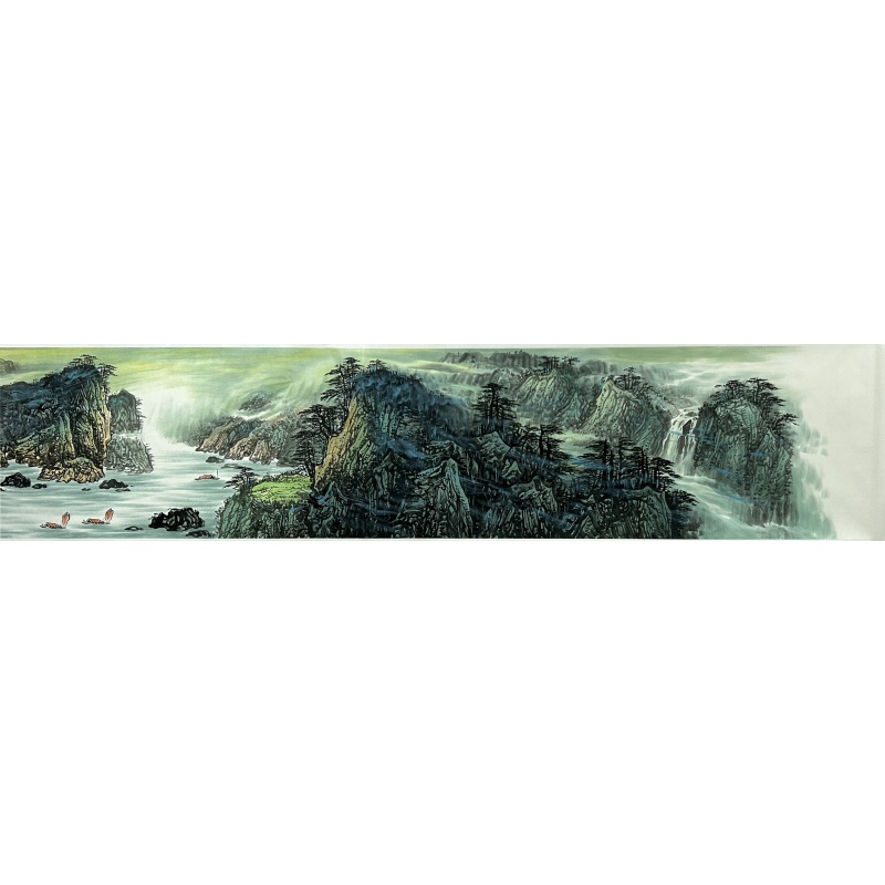 江山竞秀图 孙文启（款）8641