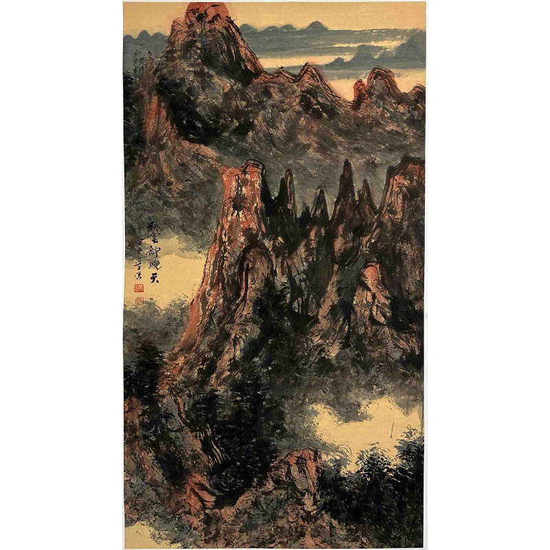 秋云静晚天 赵进才（款）8134