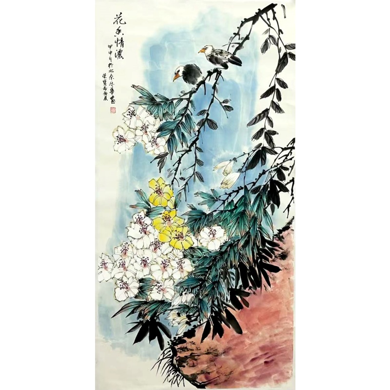 花香情浓  郑乐华（款）