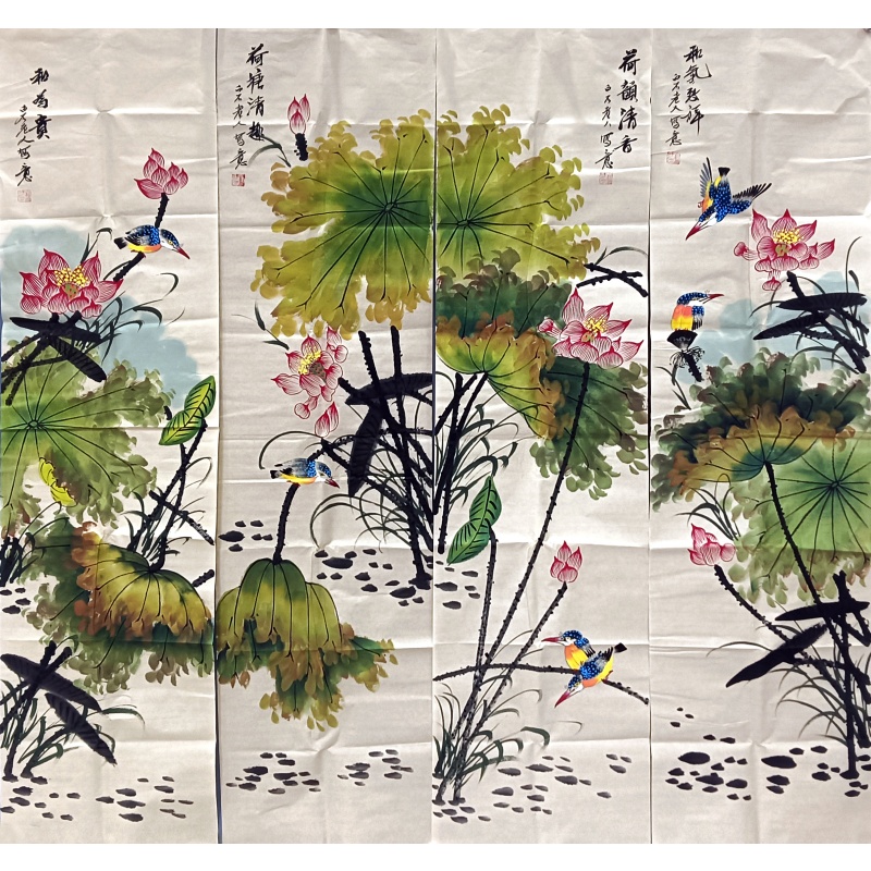 花鸟四条屏 齐白石（款）5161