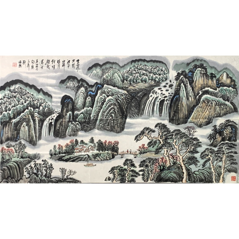 湖光一色 刘德超（款）8058