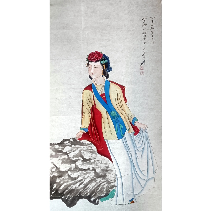 仕女图 张大千（款）7366