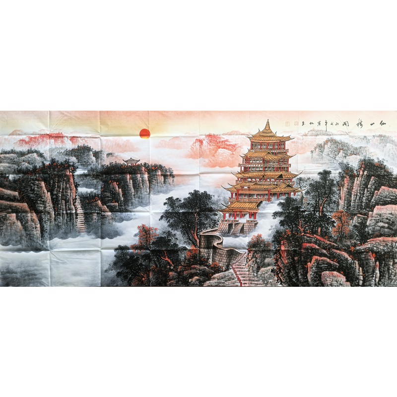 仙山楼阁  7176  黄宾虹（款）