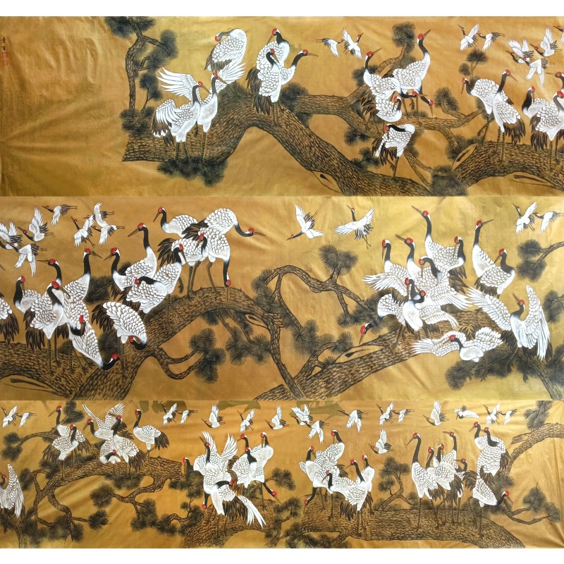 百鹤图  崔景哲（款）  51291