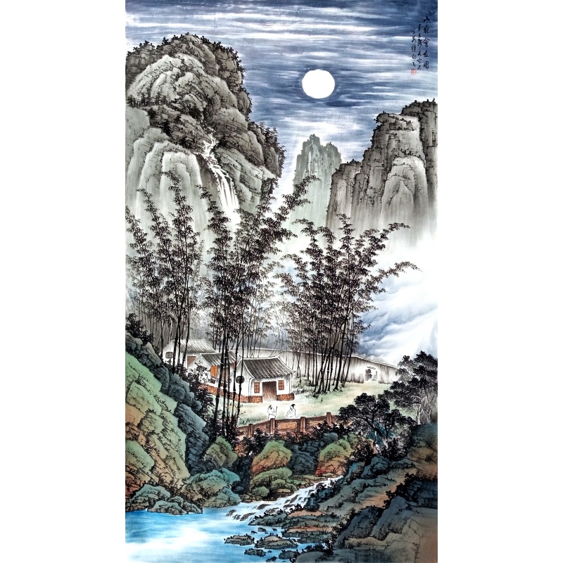 山夜会友图   张世民（款）  51887