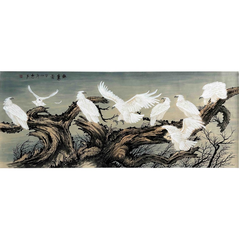 群鹰图 温叶强（款）6725