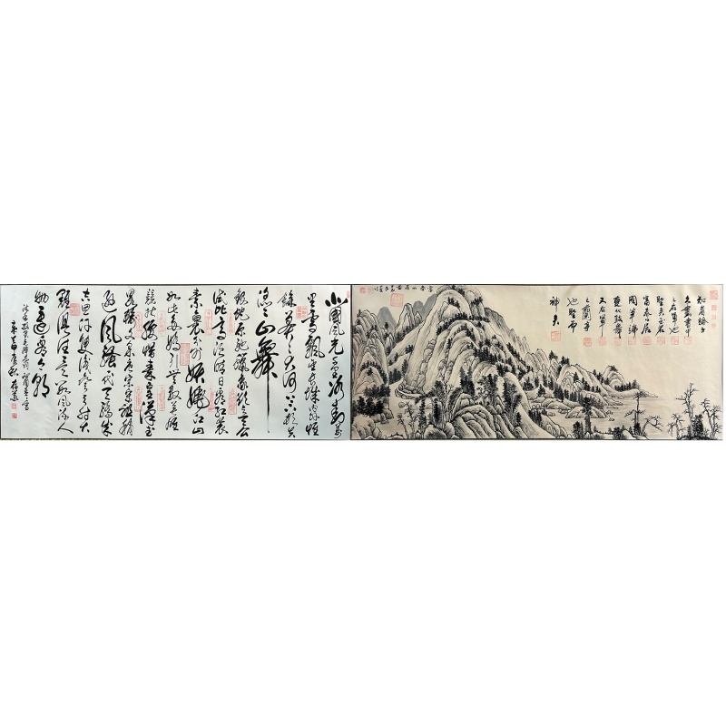 富春山居图 沁园春雪 张存义，孙中翠（款）6890