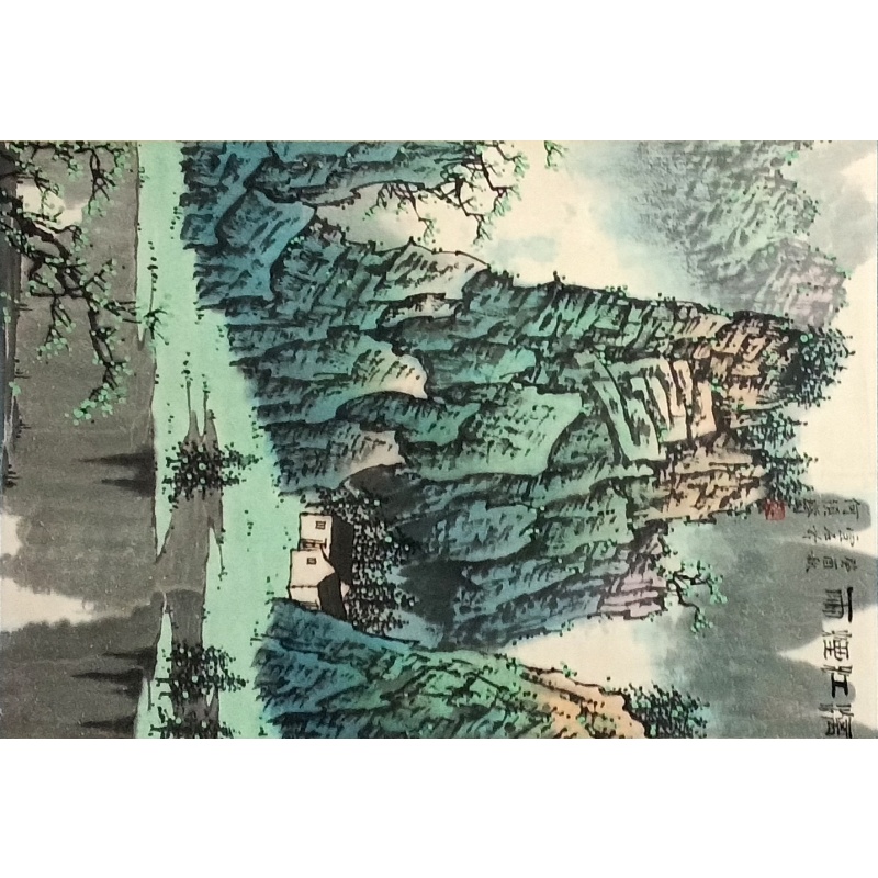 漓江烟雨 白雪石（款）50093