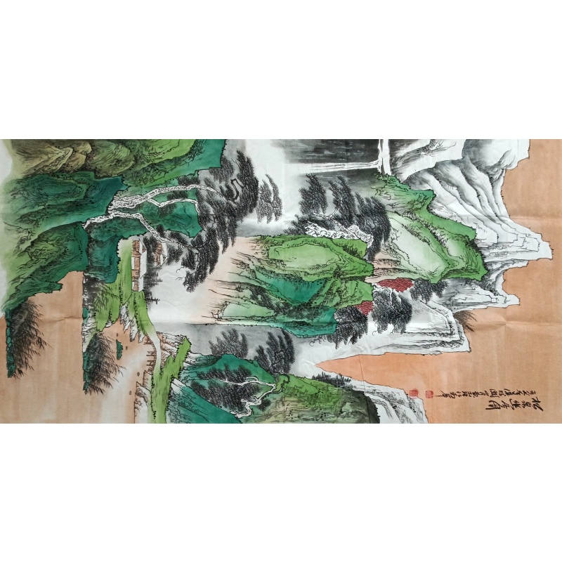 青绿山水 关山月（款）51069