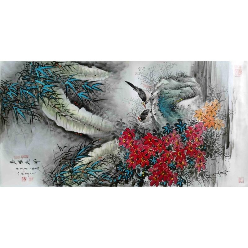 春暖花开 朱以让（款）8429