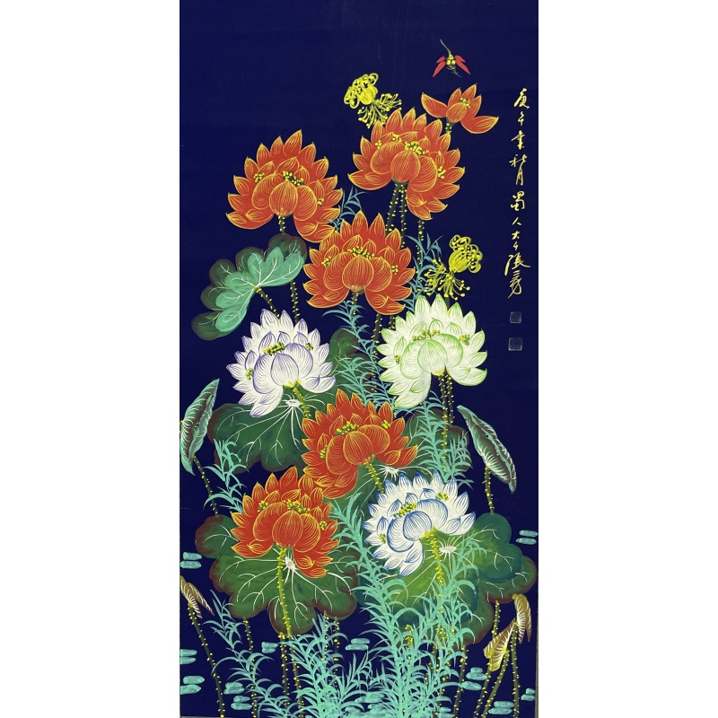 荷花  张大千（款）  51859