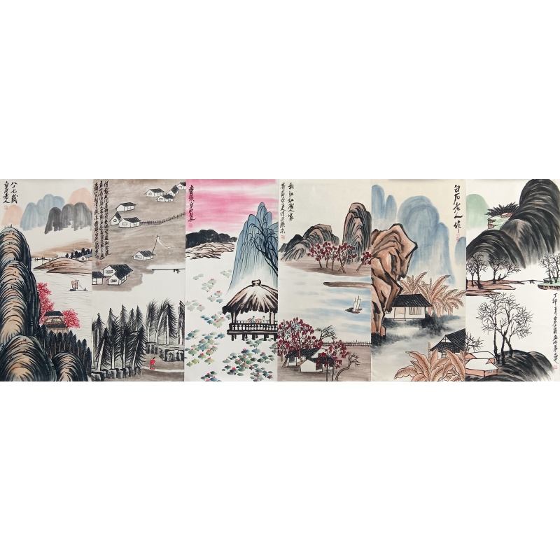 秋江红树人家  6945  齐白石（款）
