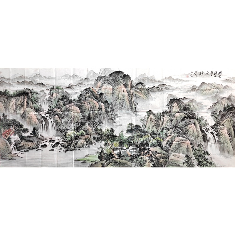 山水图 关山月（款）7572