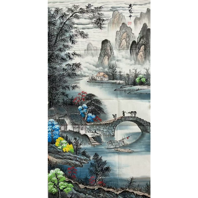 山水牧牛图  吴冠中（款）  50507