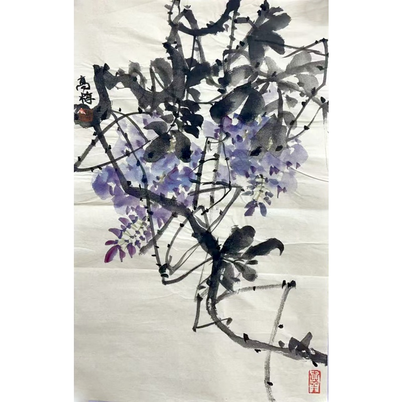 紫藤花  高梅（款）