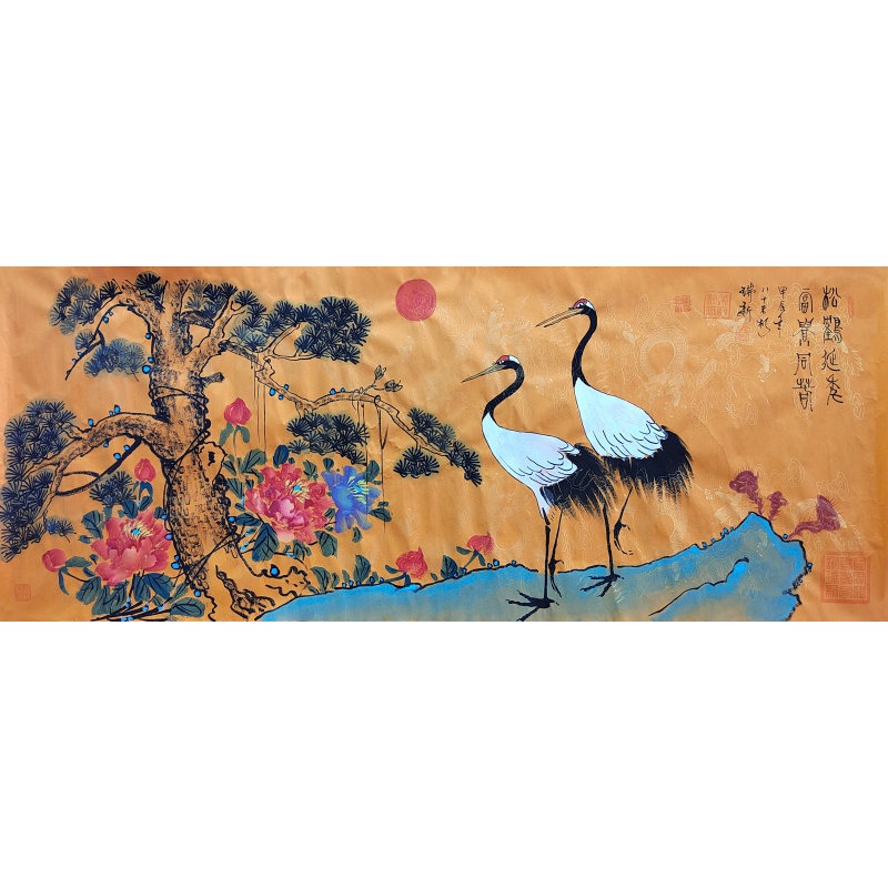松鹤延年 谢瑞新（款） 7178