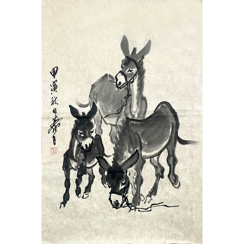 骏马图  黄胄（款）  8357