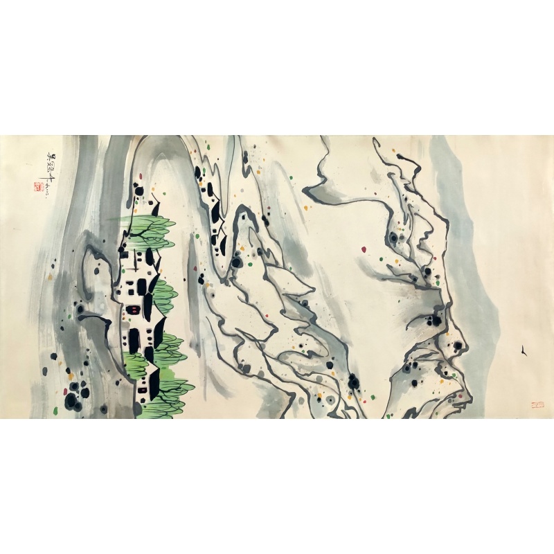 江南水乡 吴冠中（款）53469
