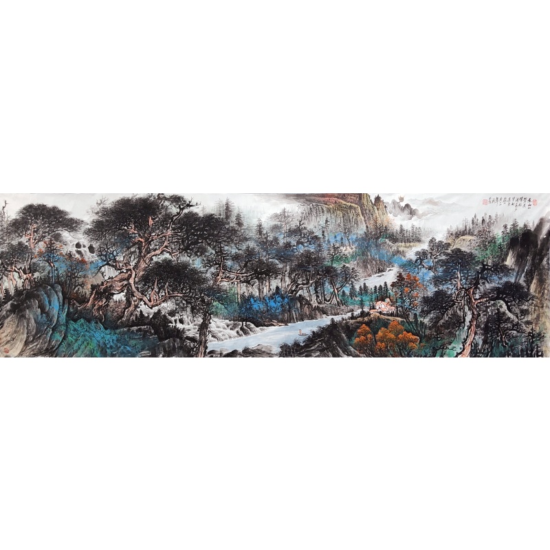 连山一碧送 刘德超（款）50577