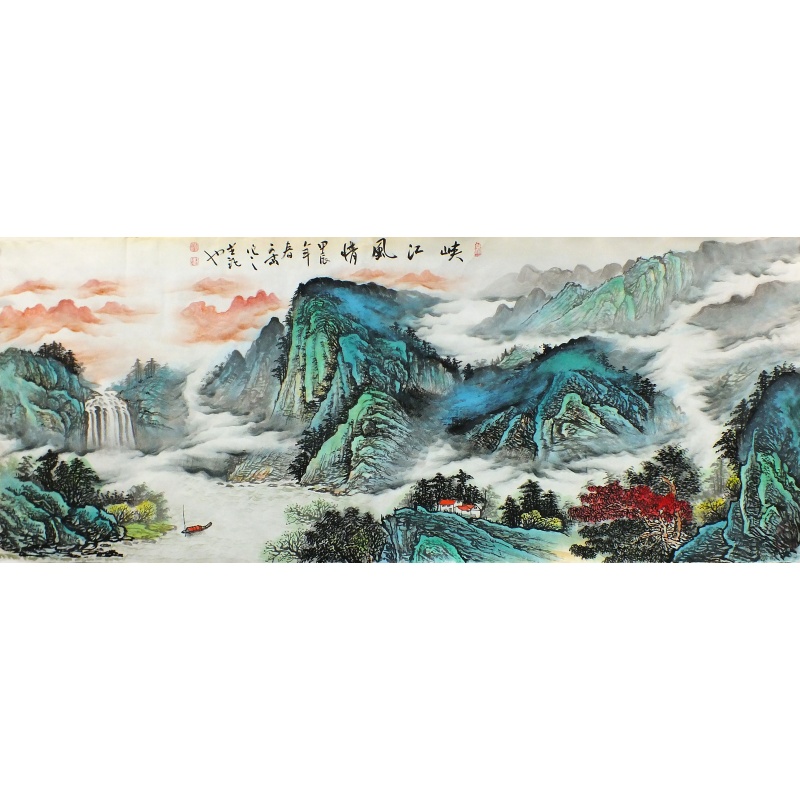 峡江风情 张元富（款）2261